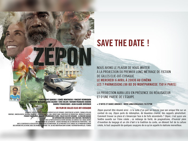 Save the date ! Zepon de Gilles Elie-Dit-Cosaque Sortie le 6 avril au cinéma les 7 parnassiens