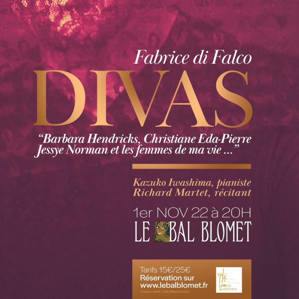 « Divas » le mardi 1er novembre, 20h, au Bal Blomet, Paris 15ème