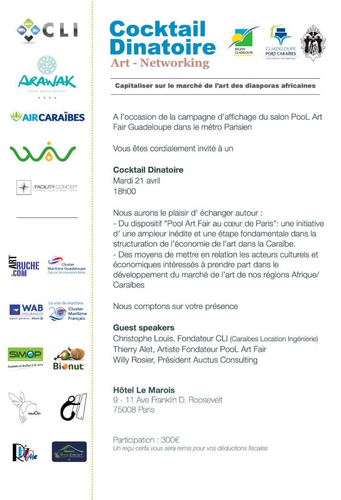 Pool Art Fair Guadeloupe - Cocktail dinatoire - 21/04
